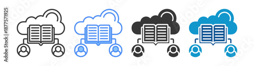 Educational Icon Set Vector Collection Isolated In Black And White