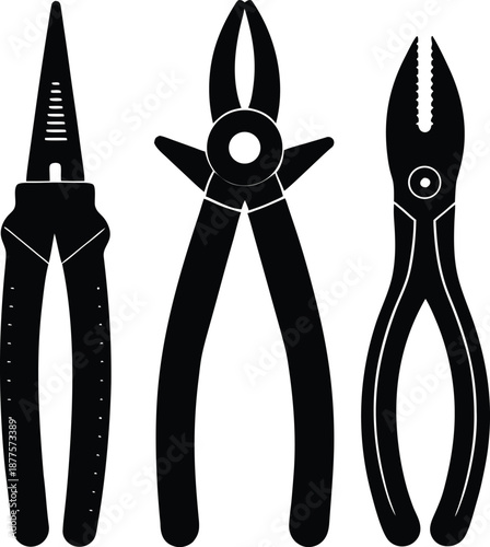 vector illustration of a pliers
