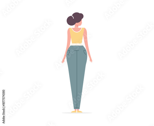 Fashion girl icon. Vector illustration