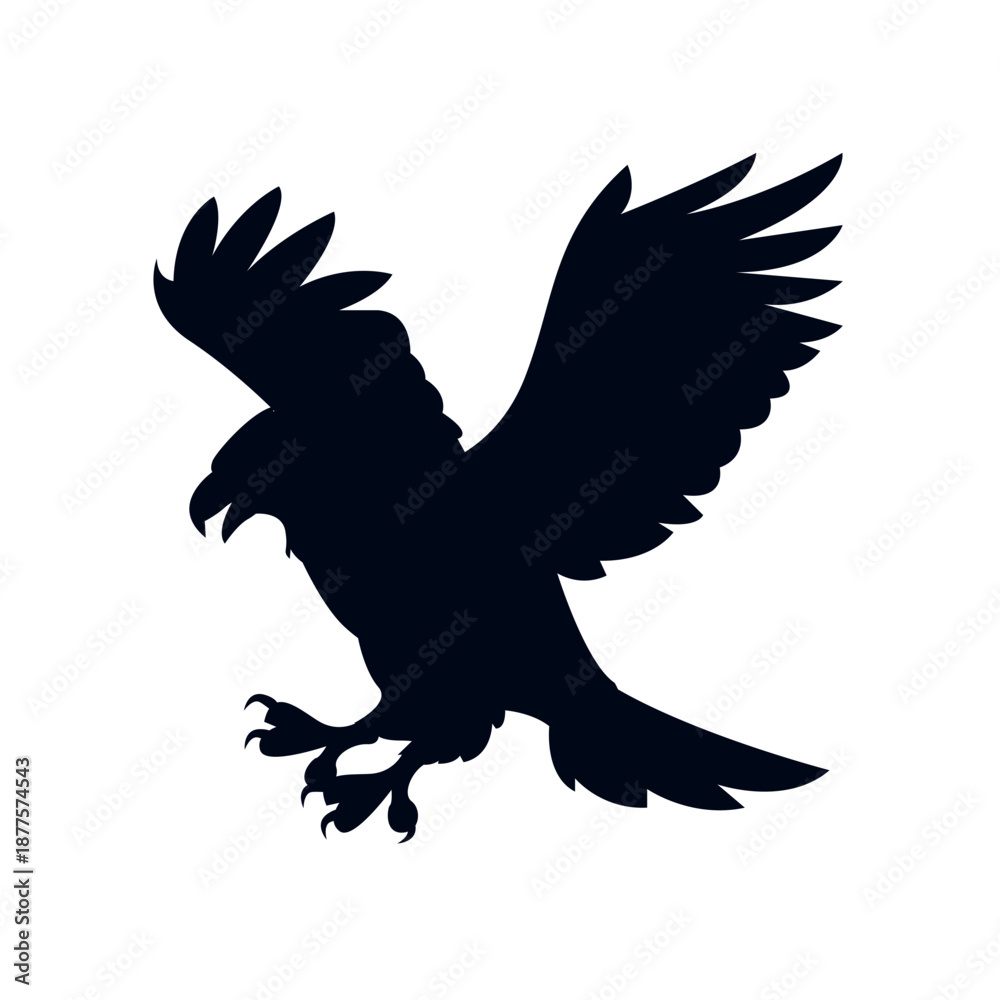 Fototapeta premium bald eagle the majestic bird of prey animal emoji symbol sign icon vector illustration isolated flat hawk usa