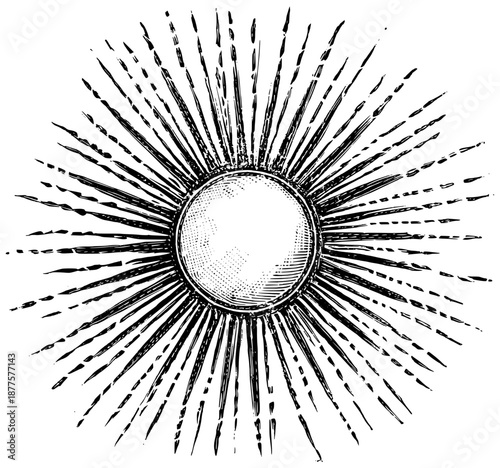 Vintage Moon Face Illustrations in Engraved Celestial Style