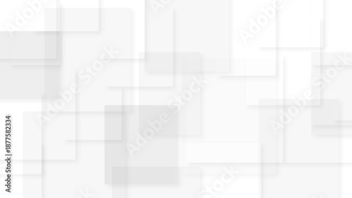 Abstract White Glassmorphism Layer Background – Soft Transparent Overlapping Squares with Blur and Shadow, Minimal Modern UI Backdrop for Corporate Web Banner, Presentation, Template