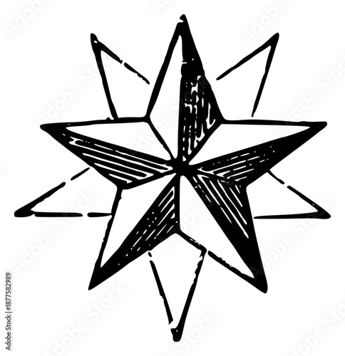 Vintage Star Illustrations in Engraved Celestial Style
