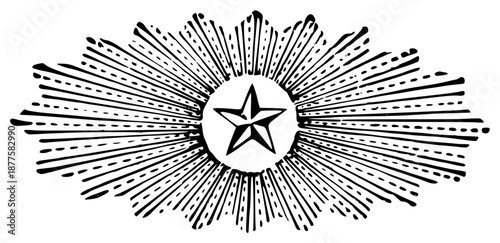 Vintage Star Illustrations in Engraved Celestial Style