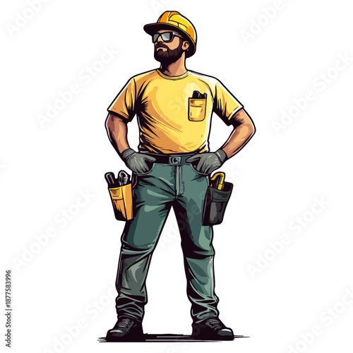 worker, occupation, labor day, festival, vector, transparent background, person, industry, job, industrial, workman, work, construction, handyman