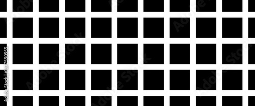 Seamless pattern with squares ornament. Quadrangles blocks image. Repeated checks ornamental background. Mosaic motif. Checkered floor. Flooring wallpaper. Digital paper. Vector art illustration.