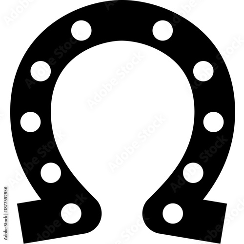 Horse Shoe Icon Spring Season Glyph for Decoration