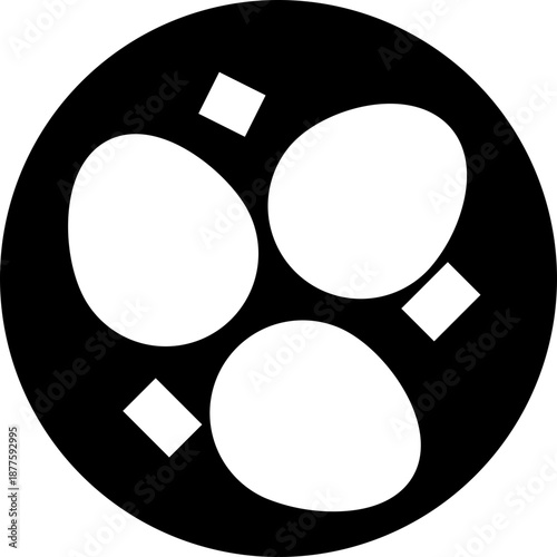 Nest Icon Spring Season Glyph for Decoration