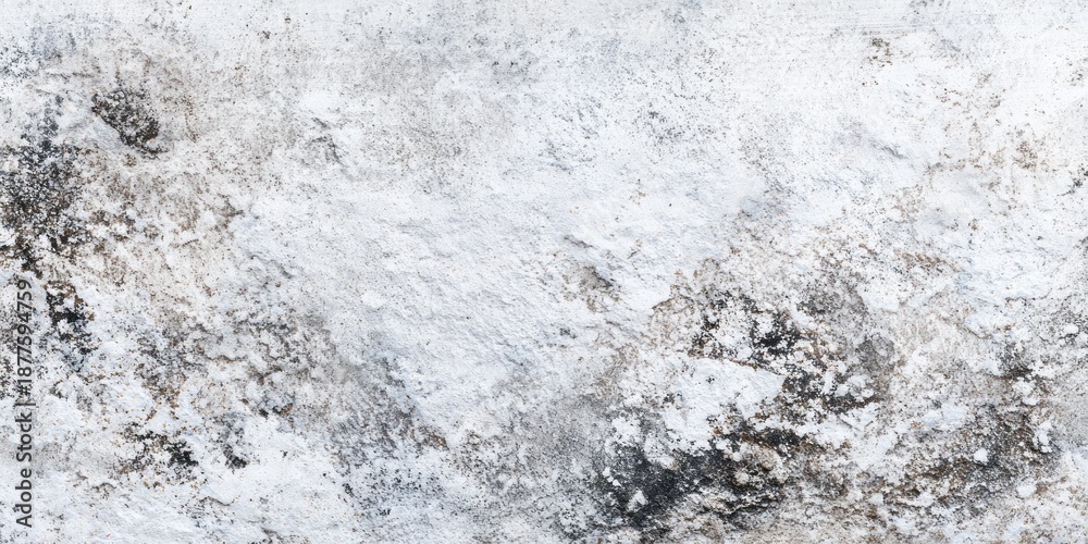 Obraz premium Rough white painted surface displays distressed texture with dark aged markings