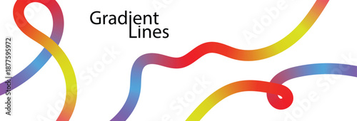 colorful gradient curved line.