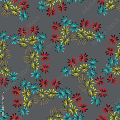 Fotografie extile design bright background solid abstract three-tone small rose and tiny fl