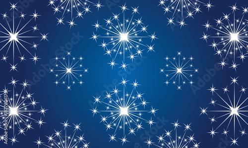 Abstract Blue Sparkle Starburst Background