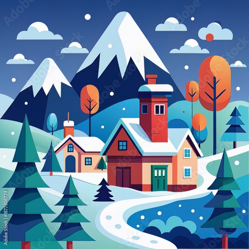 snowy forest winter landscape