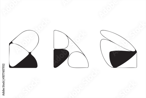 Modern geometric illustration for poster prints, art gallery promotions