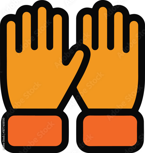 Safety gloves icon