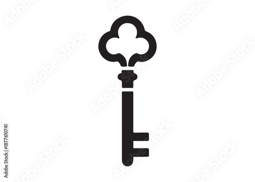 key logo silhouette vector, house key logo silhouette illustration, padlock vector silhouette logo, safety house logo, key to unlock lock logo silhouette vector on white background.