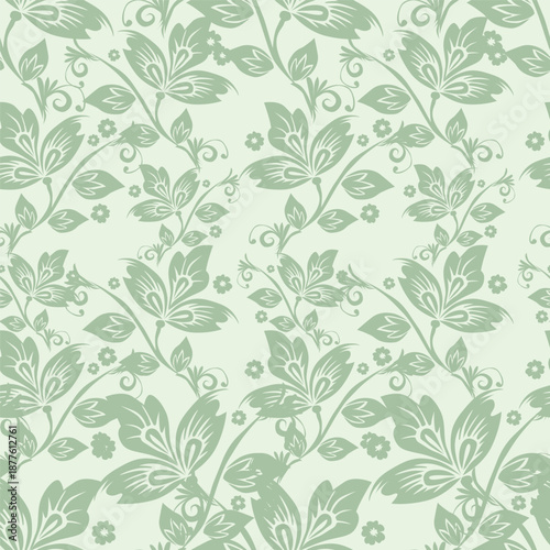 Slika na platnu extile design bright background solid abstract three-tone small rose and tiny fl