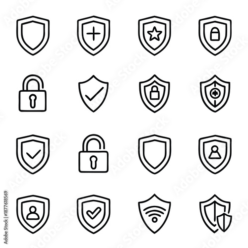 Insurance and Risk Protection Icons