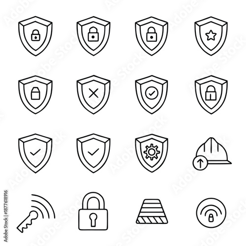 Data Protection and Security Icon Set