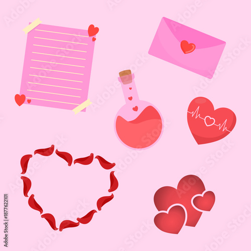Illustration of Love Theme Design