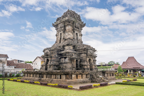 Landscape view of ancient Singhasari hindu buddhist temple, Singosari, Malang, Java, Indonesia