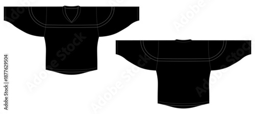Ice Hockey Jersey Mockup Template Vector
