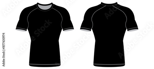 Rash Guard Short Sleeves Mockup Template