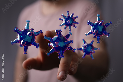 Abstract 3D rendering of fl...
