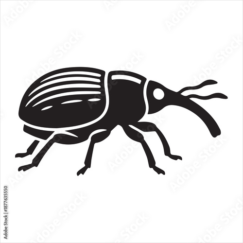 vector illustration of a weevil silhouette