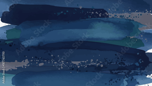 Abstract blue watercolor brush stroke background texture,Creative abstract blue brush paint backdrop for design,Artistic blue paint brush background