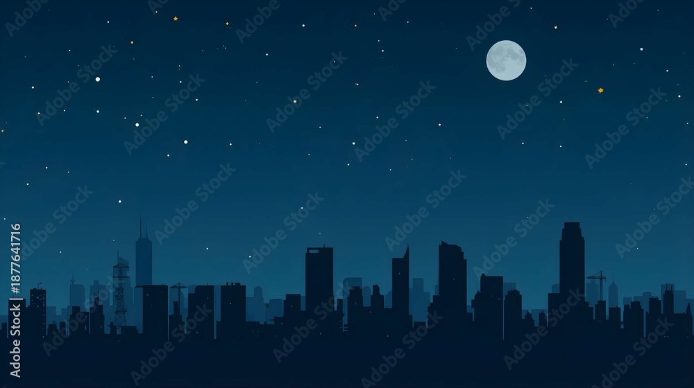 Fototapeta premium Earth Hour Energy Saving Awareness Illustration