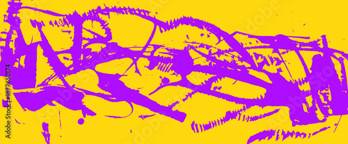 Grunge neon ink background Dynamic sport background with grunge texture abstract brush. Vibrant backdrop features sporty design elements, halftone patterns, energetic splashes for posters. Vector bg.