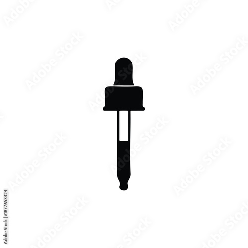 Dropper silhouette vector flat design on white background.