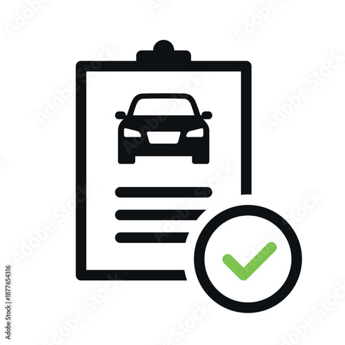 Car checklist icon. Vector illustration