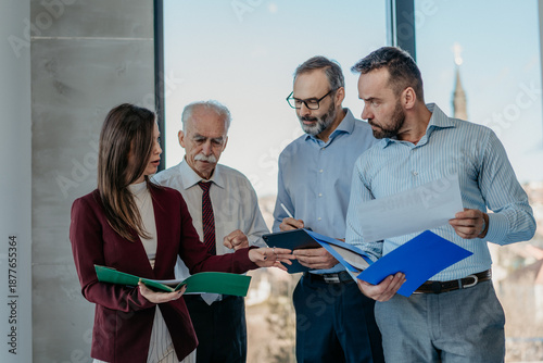 Multi-Generational Business Team Working Together in Modern Office – Mixed Generations