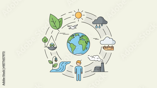 Environmental sustainability and eco-friendly living concept