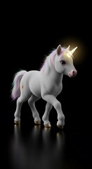 Enchanting Unicorn - A Symbol of Magic and Wonder in the Darkness.