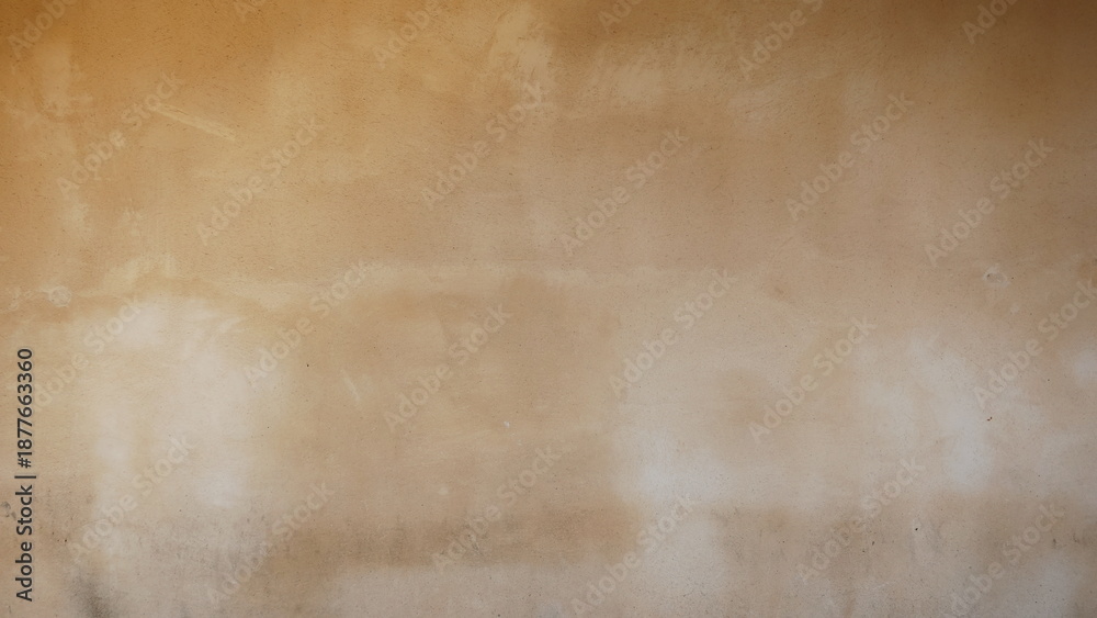 Obraz premium Plaster Wall Abstract Texture Flat View. Warm Beige Background Surface Pattern