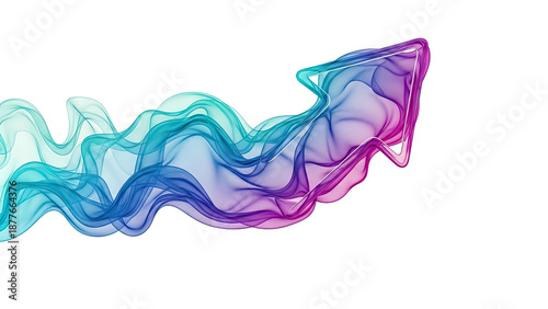 Abstract Arrow Formed by Gradient Smoke