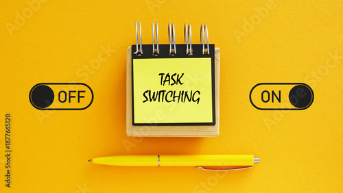 Canvas Print Task Switching Cost in Knowledge Work Concept - Cognitive Overload from Multitas