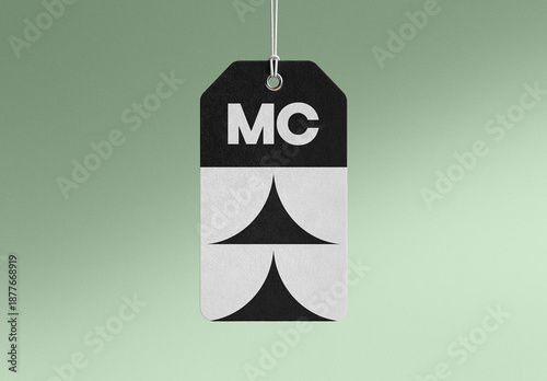 Hanging on Cord Tag Mockup