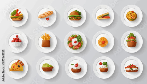 vector of modern food