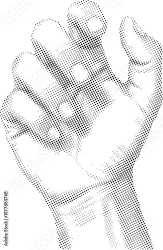 Hand holding crystal ball vector illustration isolated on white background, Vector, illustration