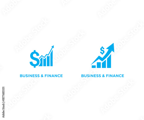 Business and Finance Symbol for Corporate, Analytics and UI Design