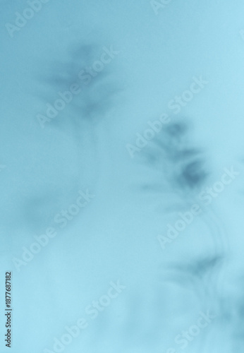 Minimalistic abstract light blue background with soft shadow for product presentation