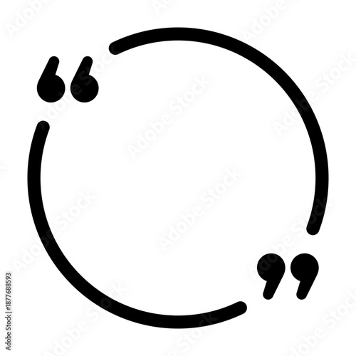 Quote bubble icon stock illustration
