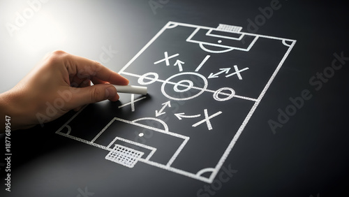 Planning the perfect play on a chalkboard is an essential part of strategy, and can lead to victory on the field when everyone works together well.