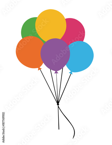Colorful balloons icon vector design
