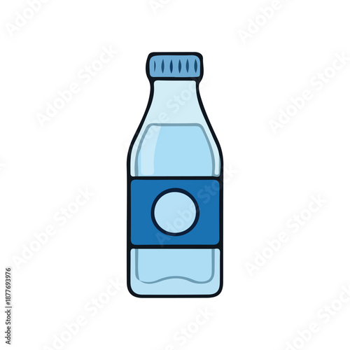 Water Bottle – Clean Drinking Water Vector Illustration