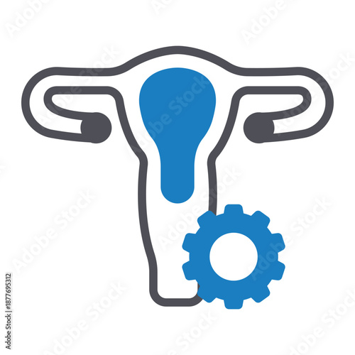 Uterus Anatomy Vector Icon which can easily modify or edit